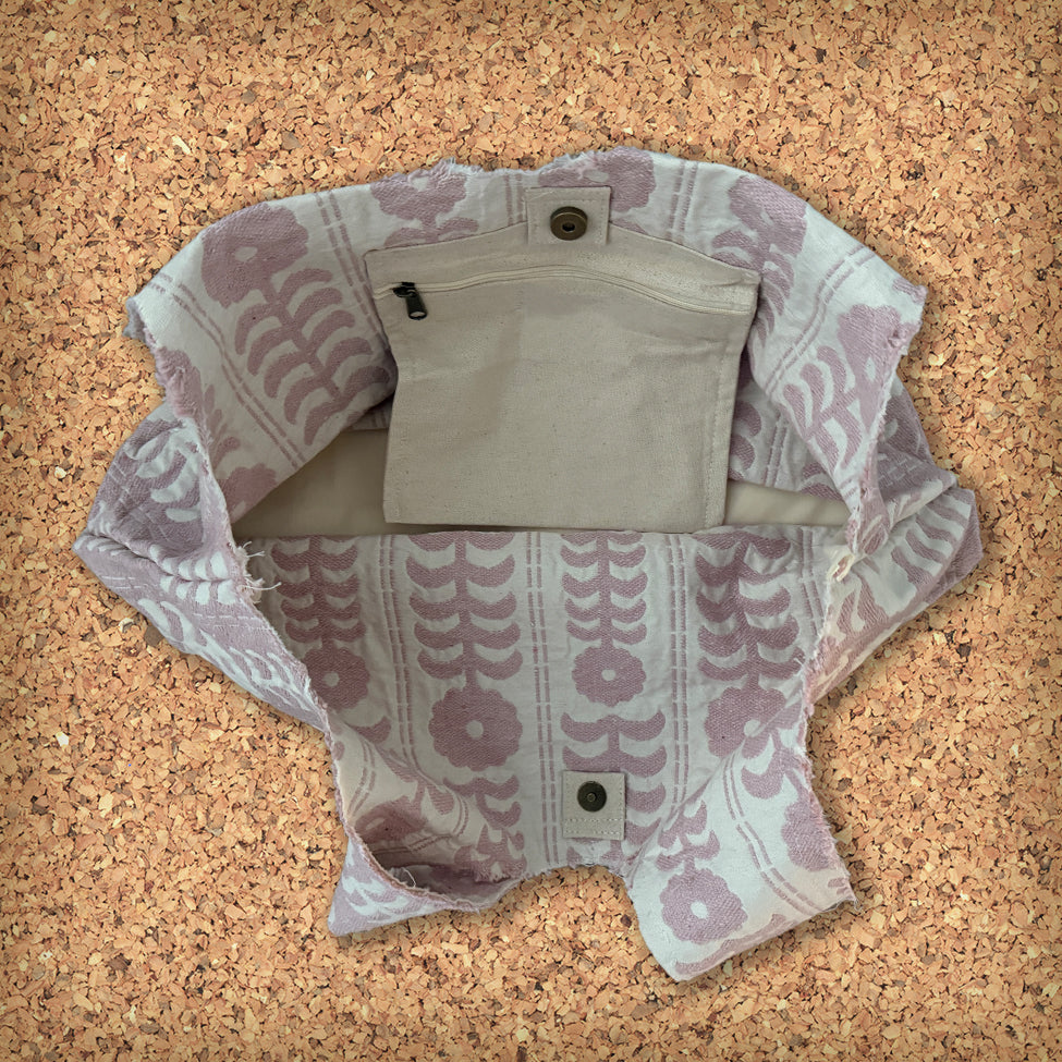 FLORAL SLOUCH TOTE // PINK