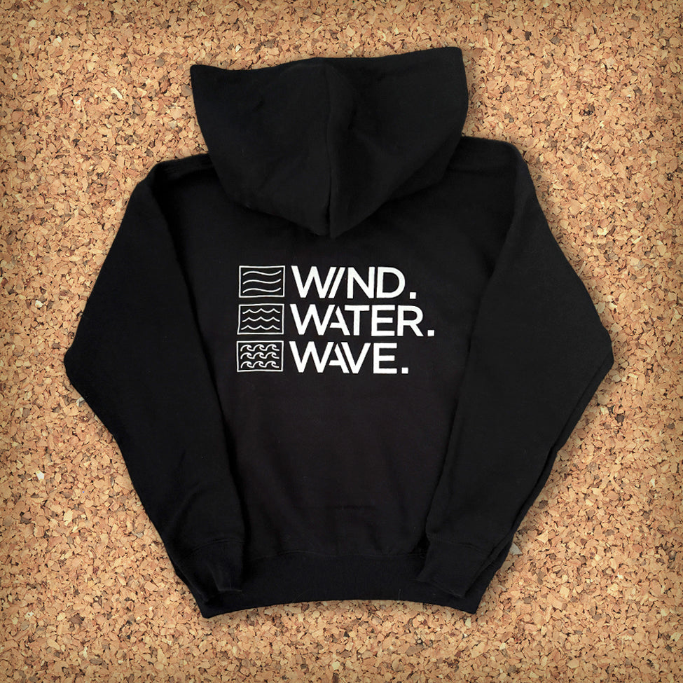 KIDS STACKED HOODIE // BLACK
