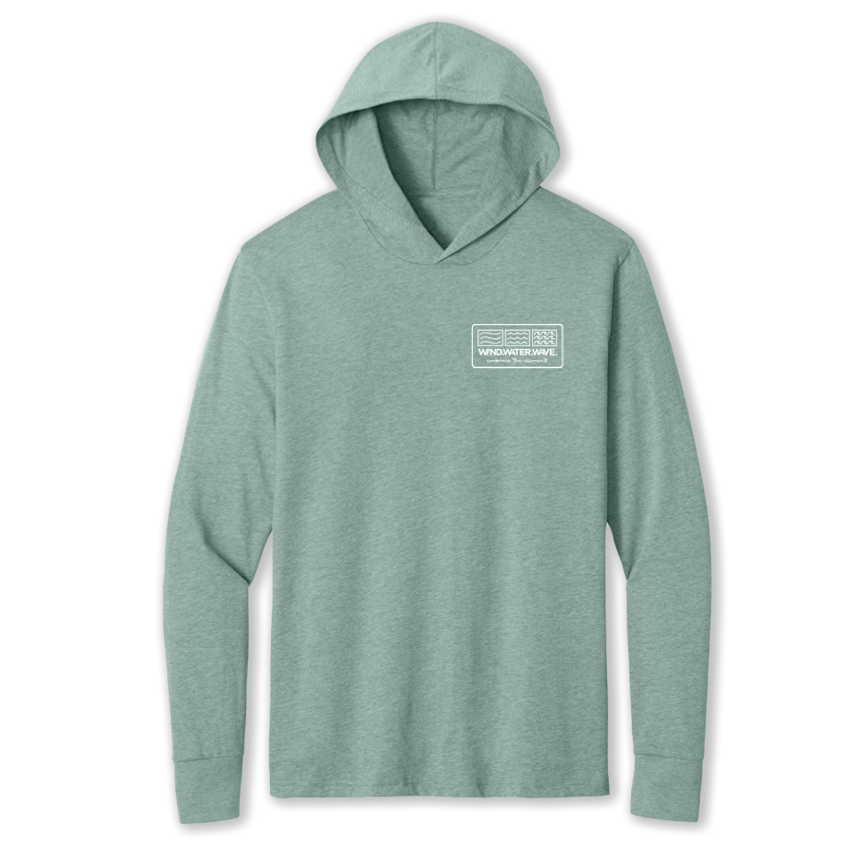 HOODED TEE L/S // HEATHERED SEAFOAM