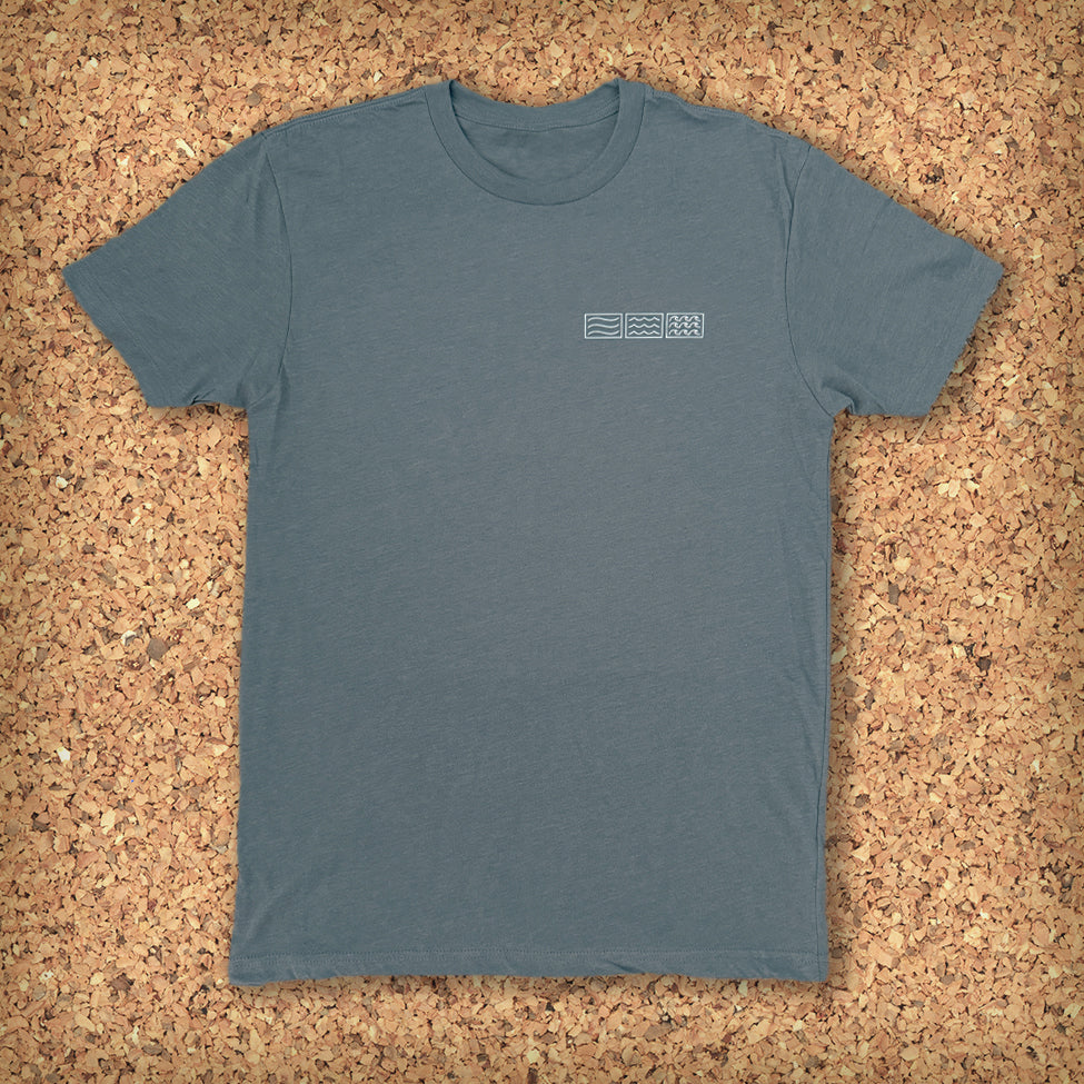 HORIZONTAL TEE S/S // HEATHERED SLATE BLUE
