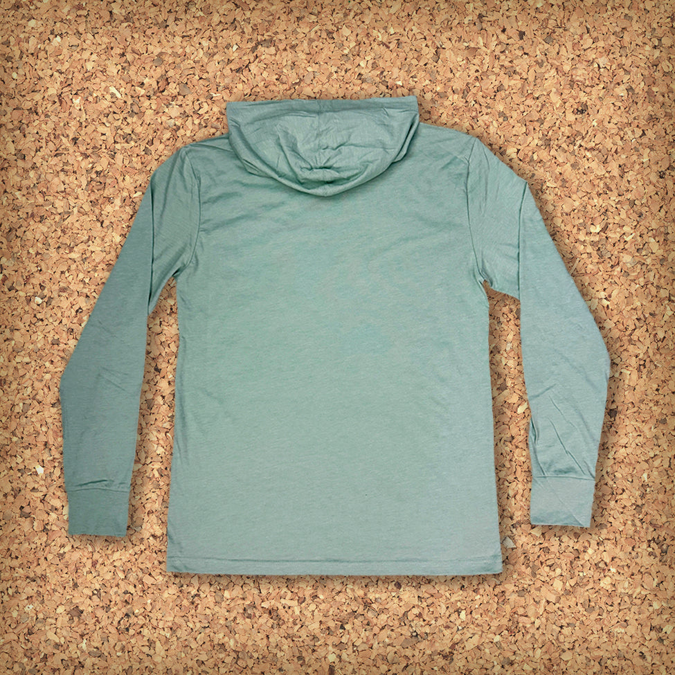 HOODED TEE L/S // HEATHERED SEAFOAM