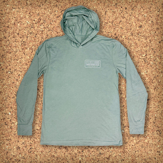 HOODED TEE L/S // HEATHERED SEAFOAM