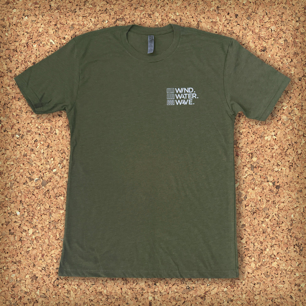 STACKED TEE S/S // HEATHERED MILITARY GREEN