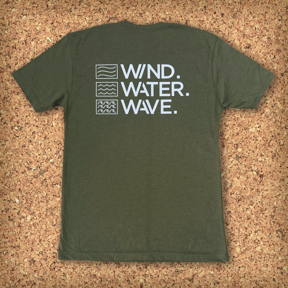 STACKED TEE S/S // HEATHERED MILITARY GREEN
