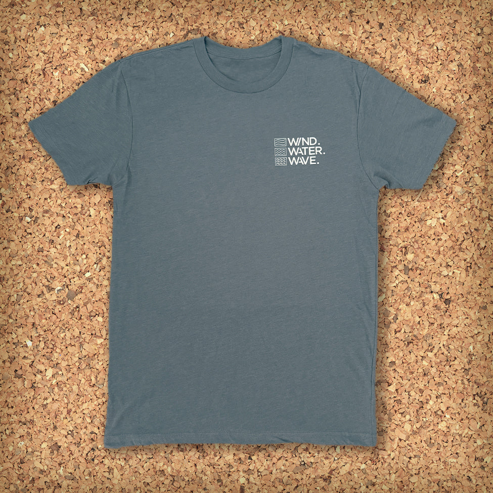 STACKED TEE S/S // HEATHERED SLATE BLUE