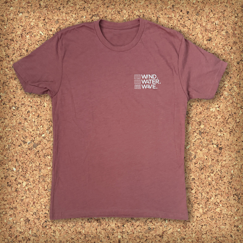 STACKED TEE S/S // HEATHERED MAUVE