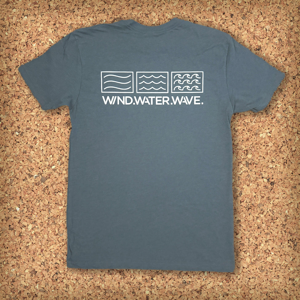HORIZONTAL TEE S/S // HEATHERED SLATE BLUE
