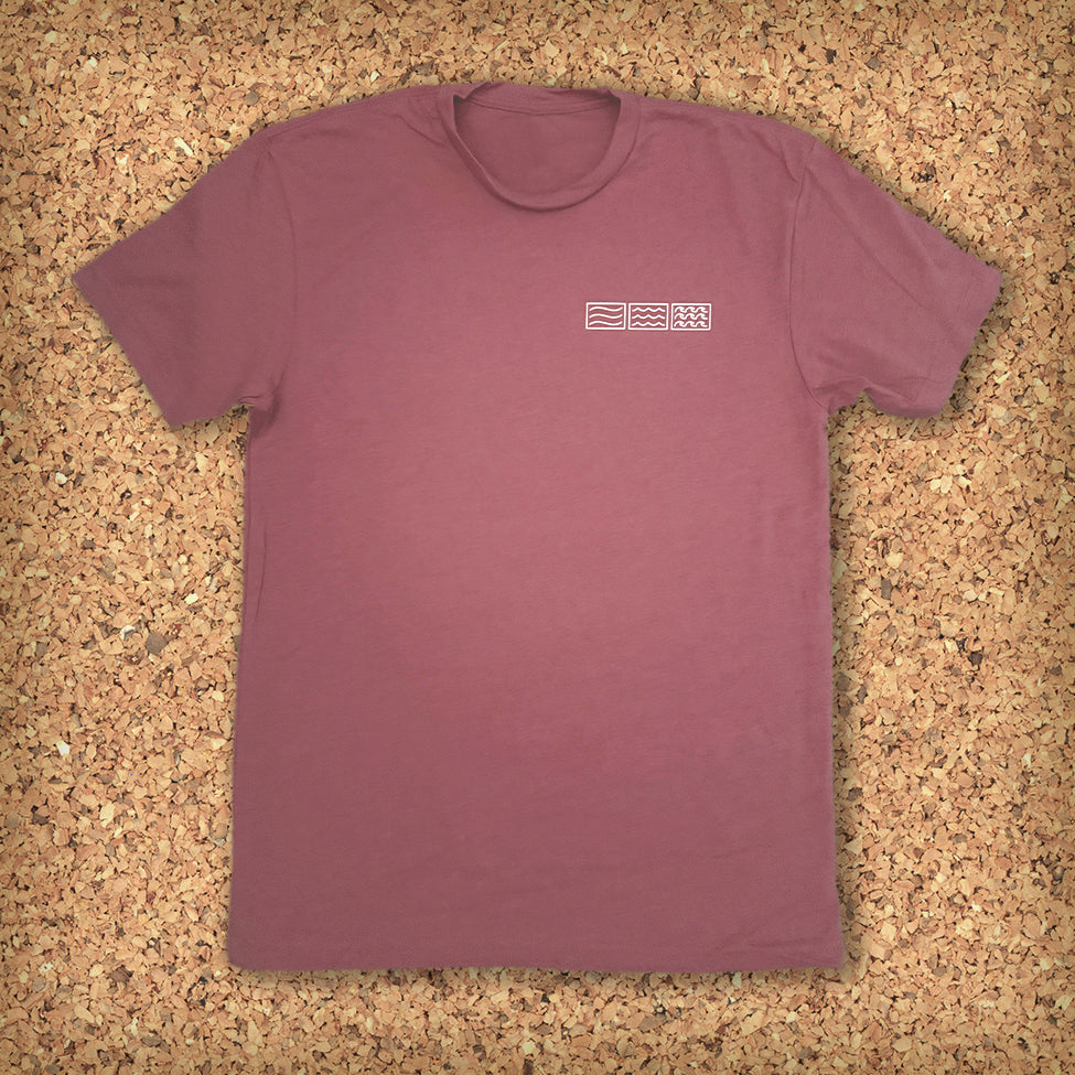 HORIZONTAL TEE S/S // HEATHERED MAUVE