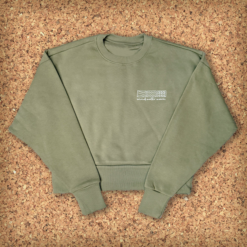 WWW SCRIPT CREWNECK // OLIVE