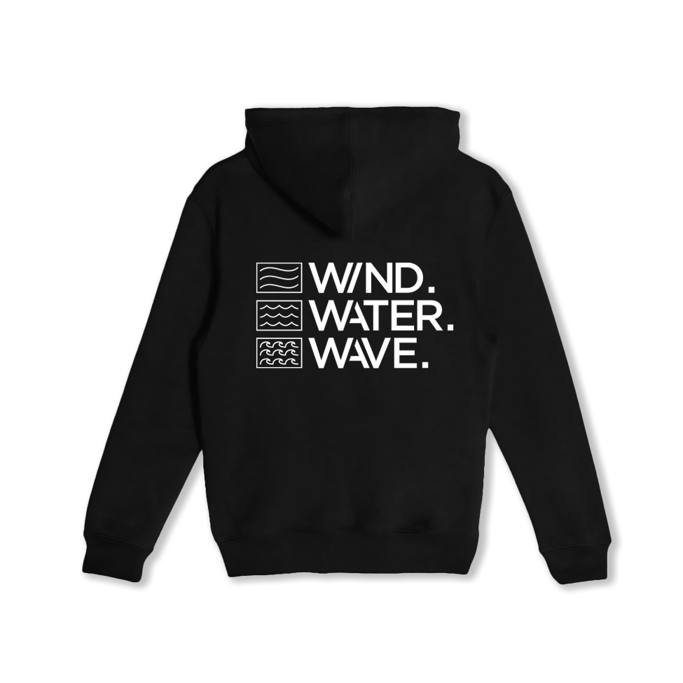 KIDS STACKED HOODIE // BLACK