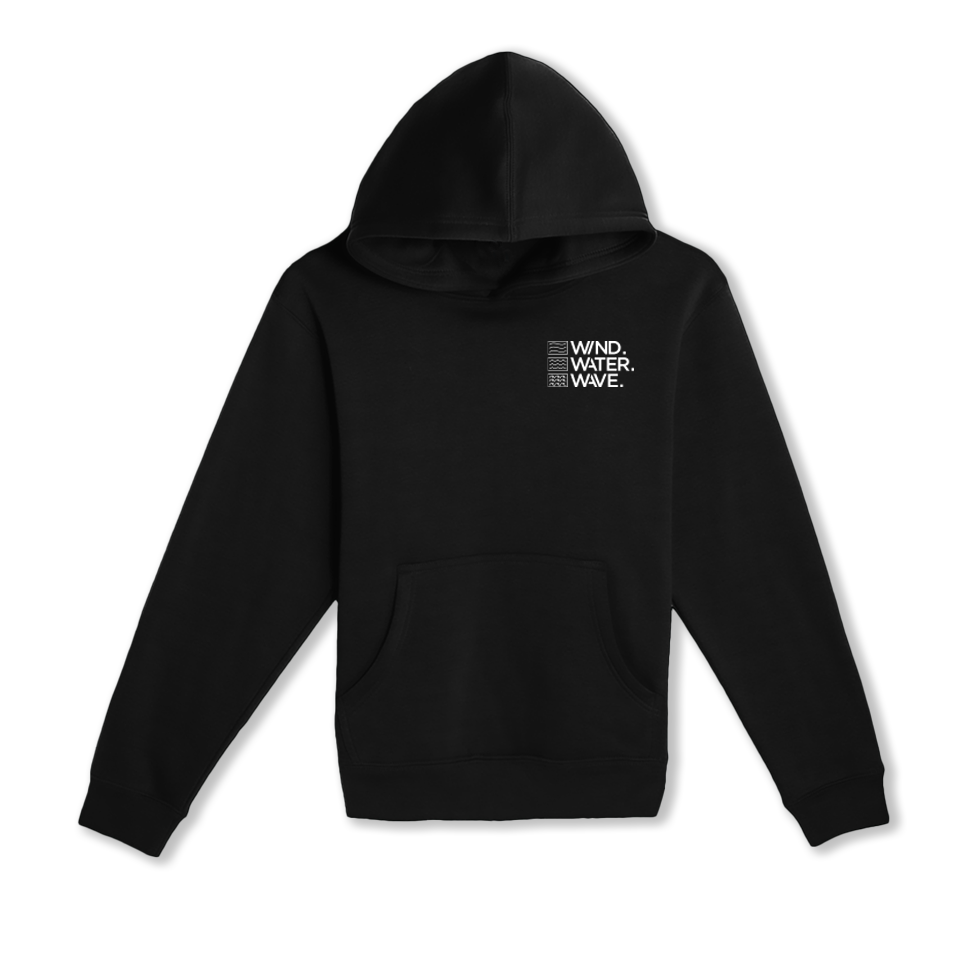 KIDS STACKED HOODIE // BLACK