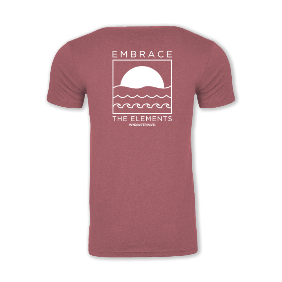 ELEMENTS TEE // HEATHERED MAUVE