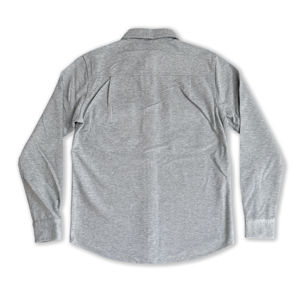 ESSENTIALS BUTTON UP // HEATHERED GREY