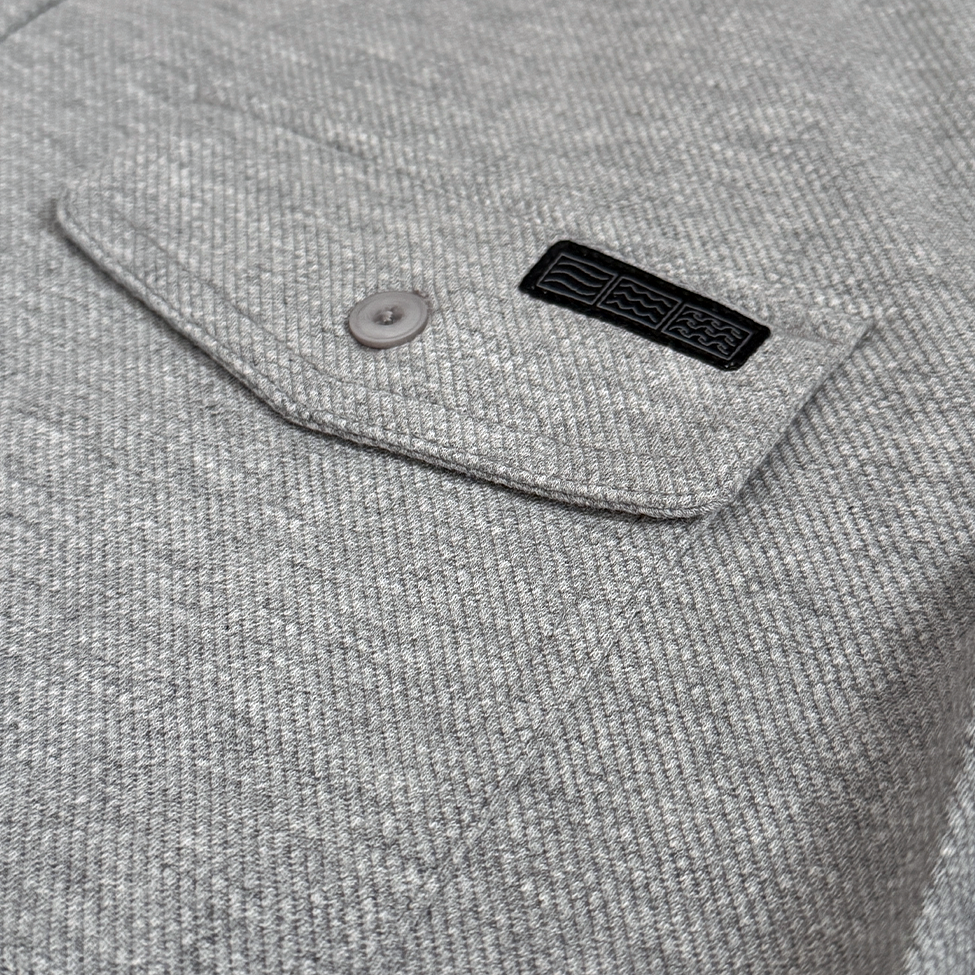 ESSENTIALS BUTTON UP // HEATHERED GREY