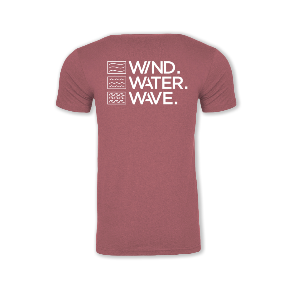 STACKED TEE // HEATHERED MAUVE