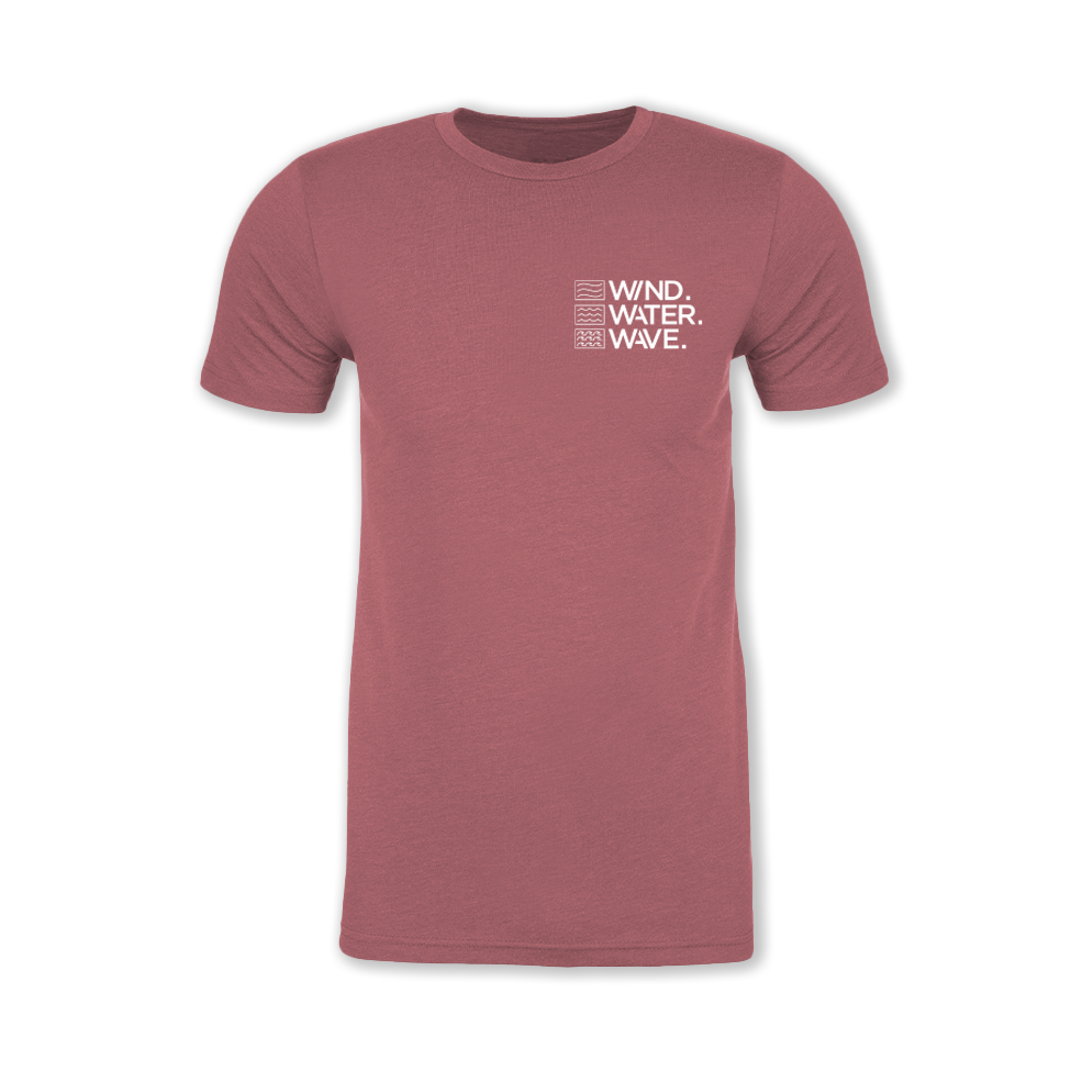 STACKED TEE // HEATHERED MAUVE