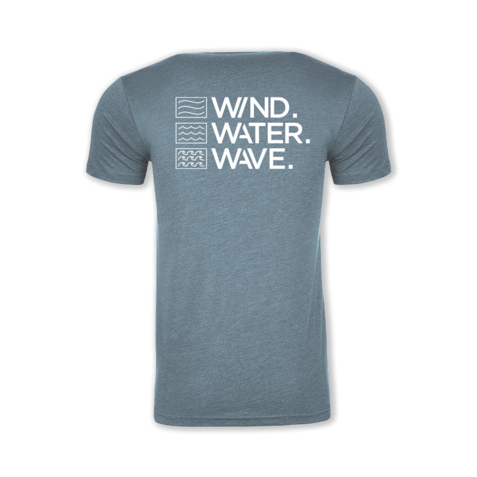 STACKED TEE // HEATHERED SLATE BLUE