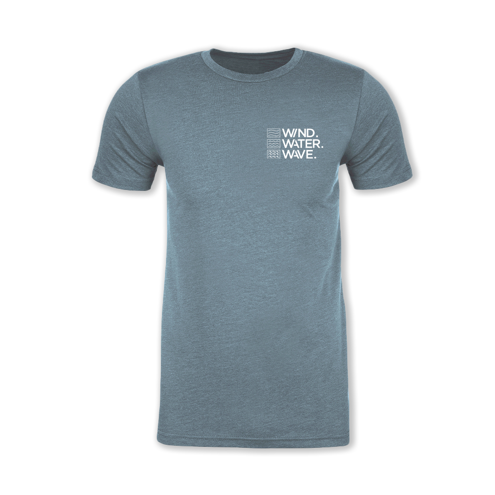 STACKED TEE // HEATHERED SLATE BLUE