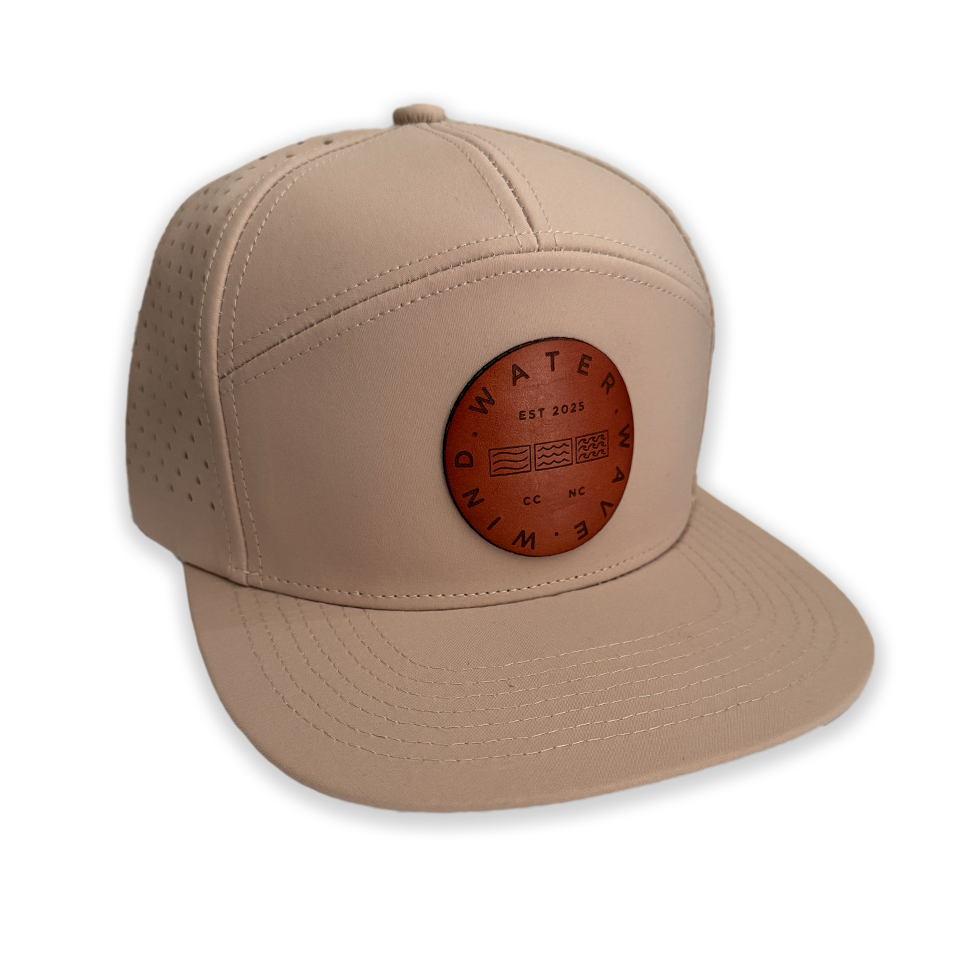 LEATHER PATCH PERFORATED // KHAKI