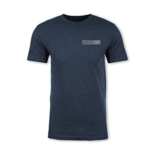LOGO TEE // HEATHERED NAVY