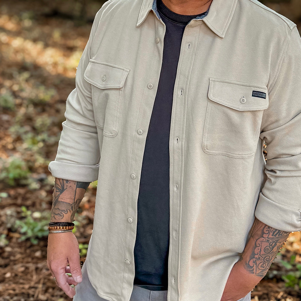 ESSENTIALS BUTTON UP // NATURAL