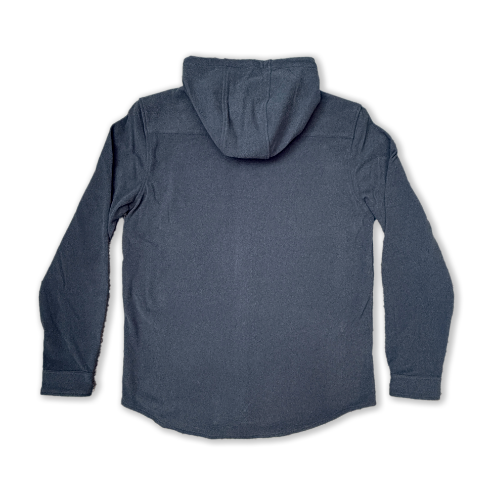 WEEKENDER HOODED BUTTON UP // NAVY