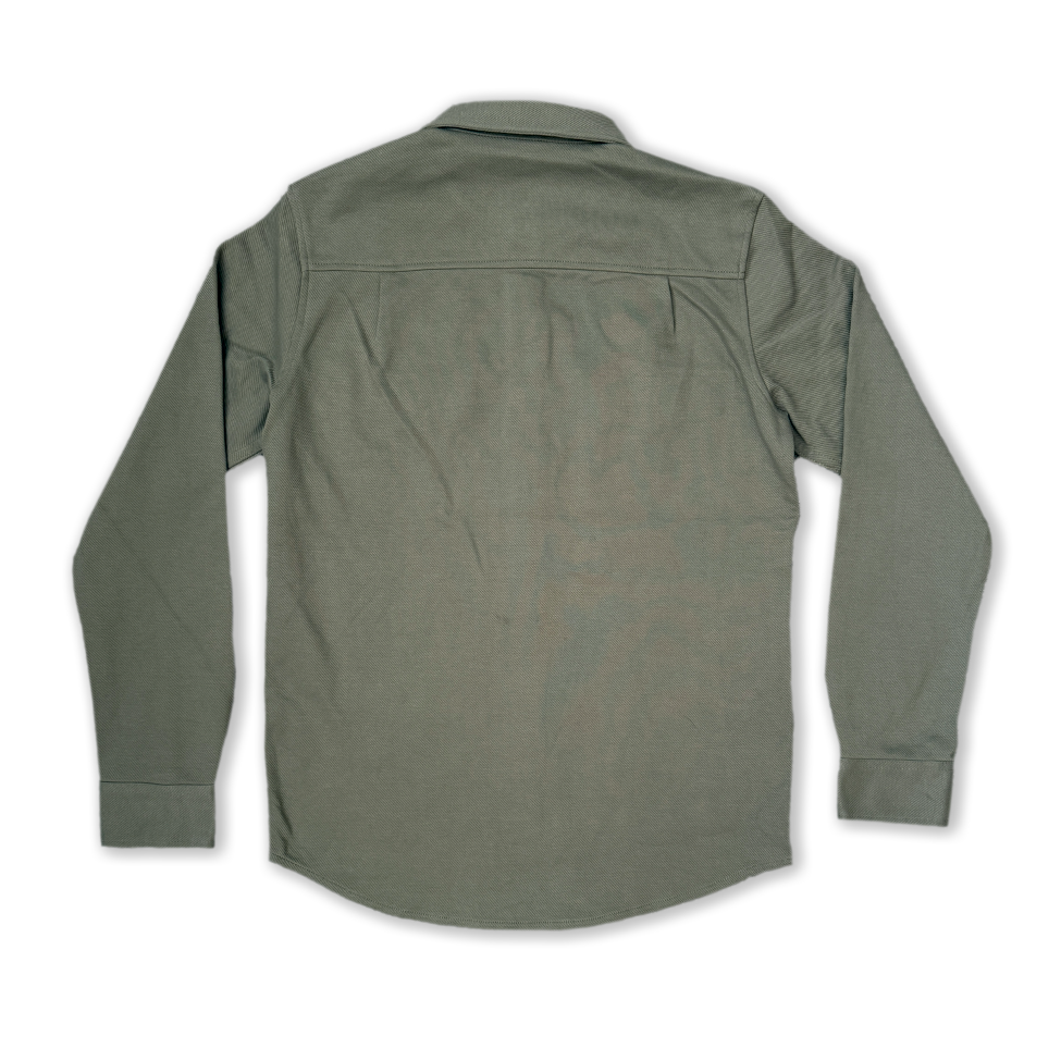 ESSENTIALS BUTTON UP // OLIVE