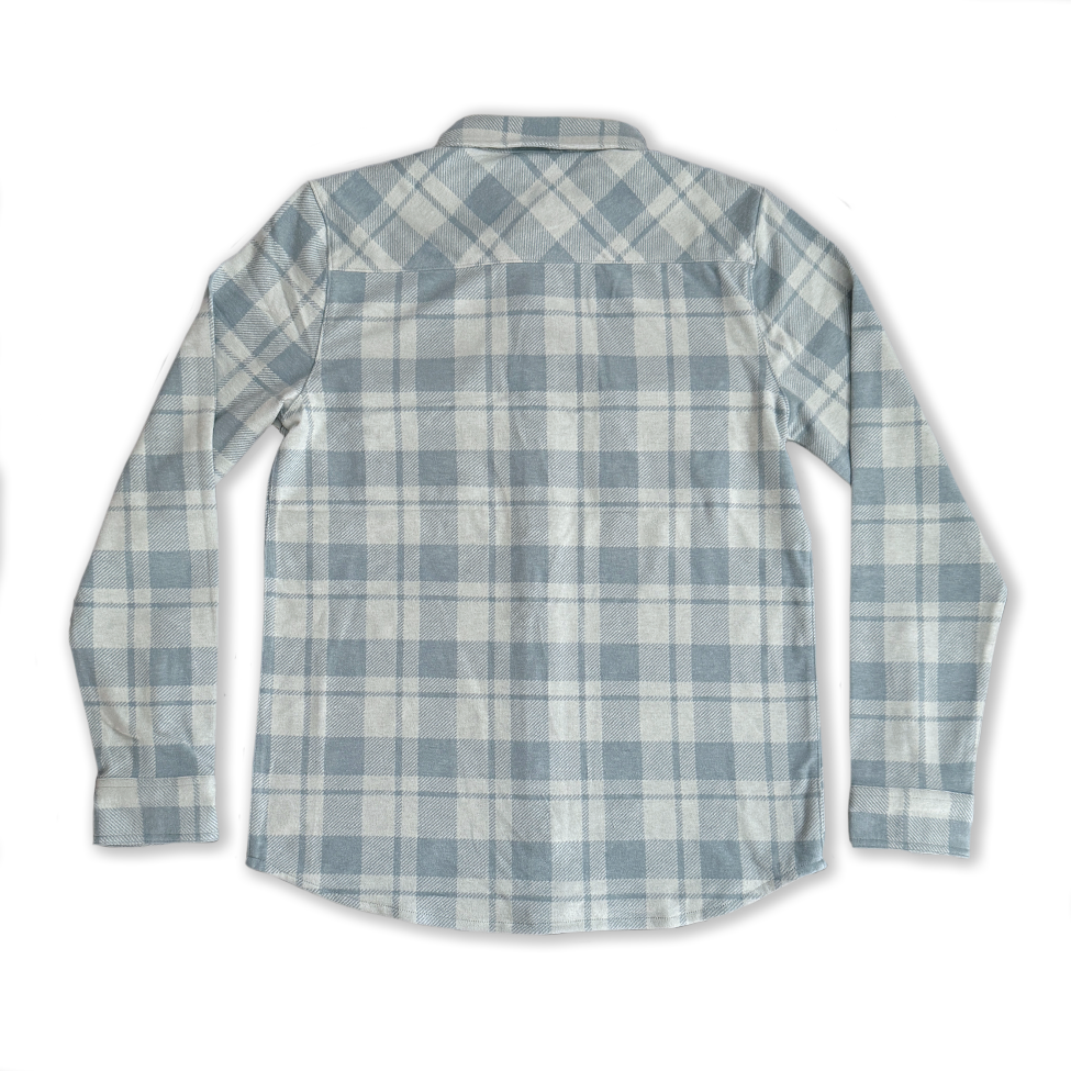 PLAID BUTTON UP // SEAFOAM