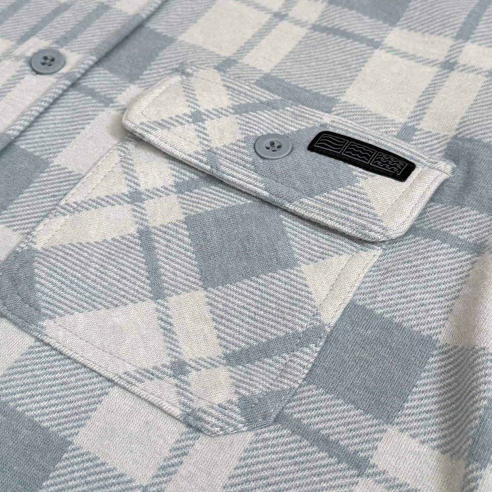 PLAID BUTTON UP // SEAFOAM