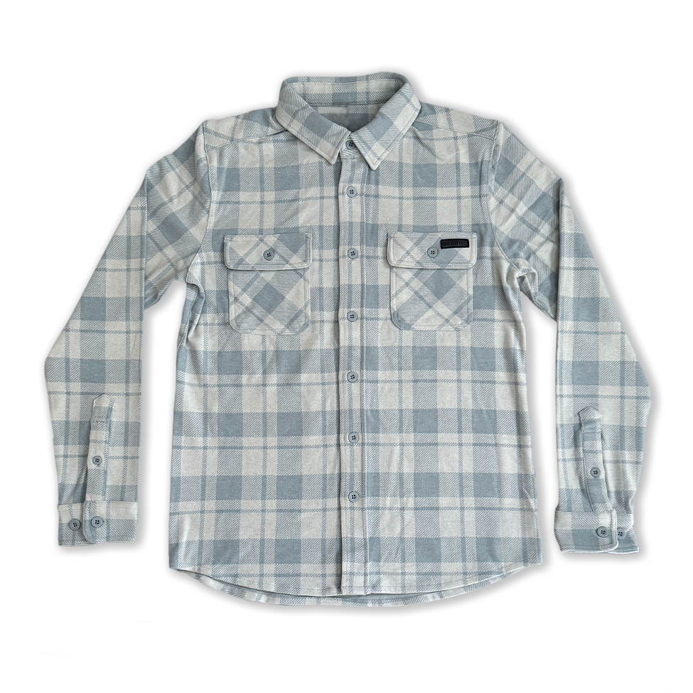 PLAID BUTTON UP // SEAFOAM