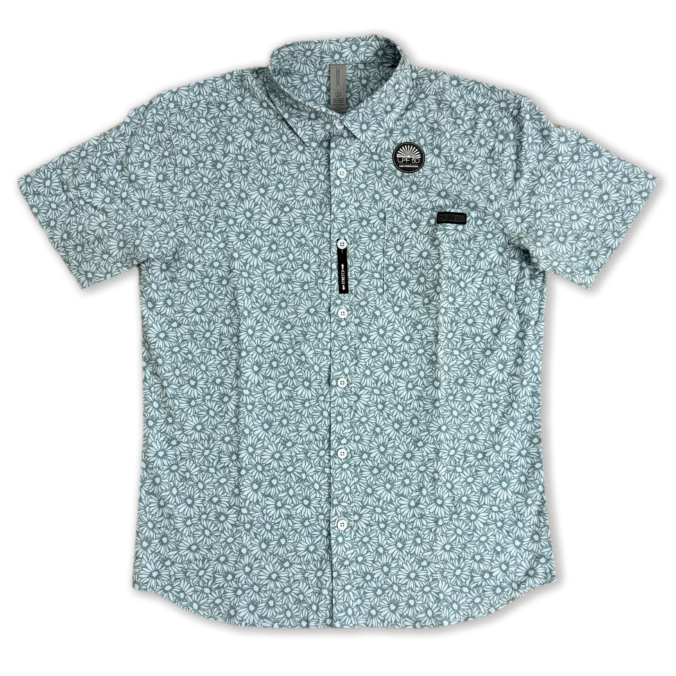 SAGE BLOOM BUTTON UP