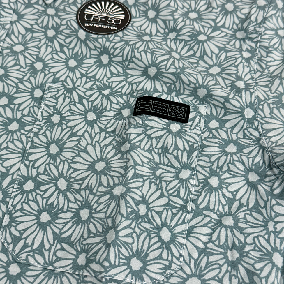 SAGE BLOOM BUTTON UP