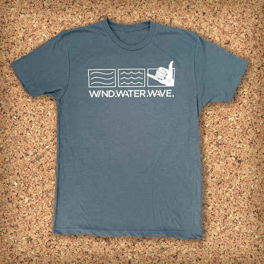 SHAKA TEE S/S // HEATHERED SLATE BLUE