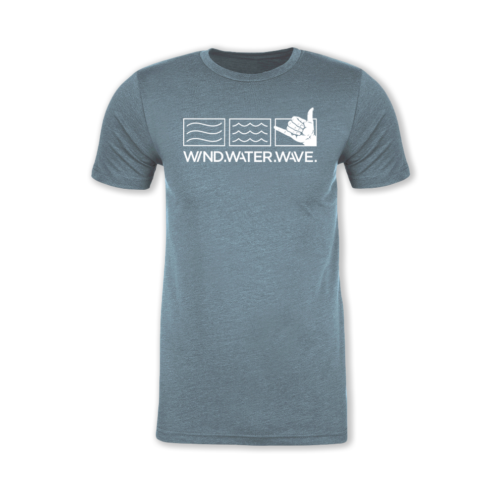 SHAKA TEE // HEATHERED SLATE BLUE