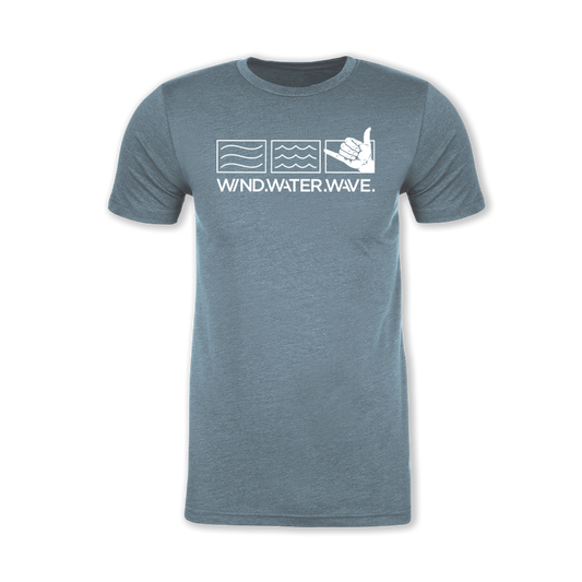 SHAKA TEE // HEATHERED SLATE BLUE
