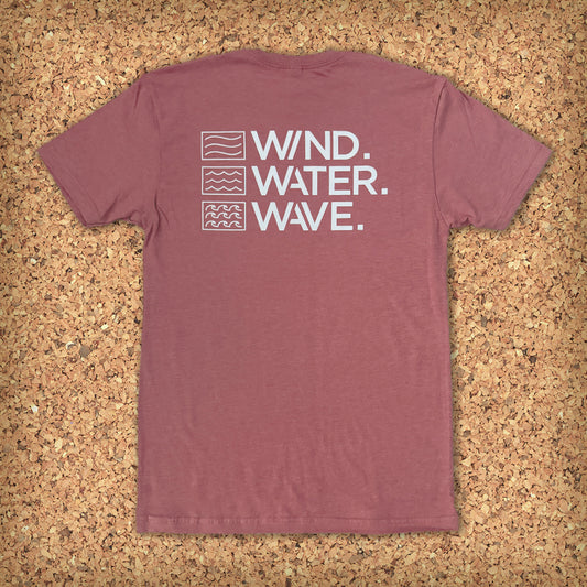 STACKED TEE S/S // HEATHERED MAUVE