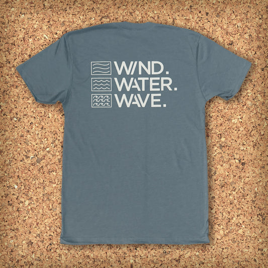 STACKED TEE S/S // HEATHERED SLATE BLUE