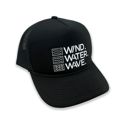 STACKED FOAM TRUCKER // BLACK