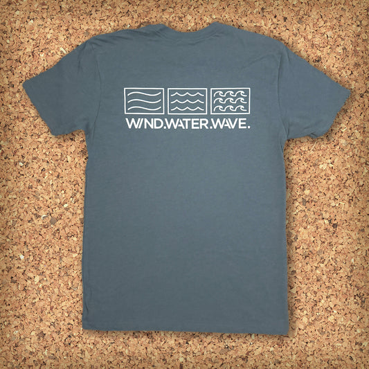 HORIZONTAL TEE S/S // HEATHERED SLATE BLUE