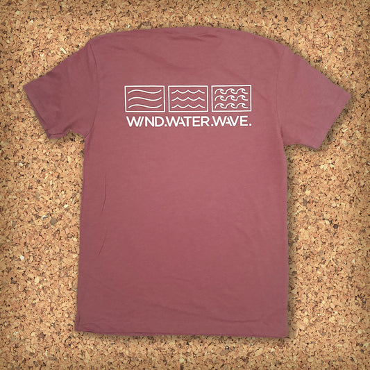 HORIZONTAL TEE S/S // HEATHERED MAUVE