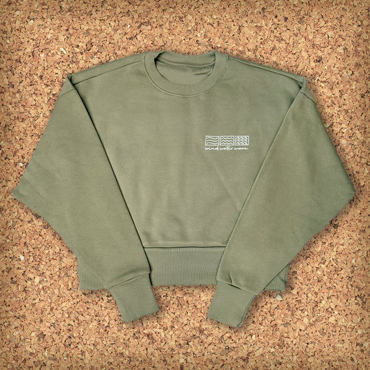 WWW SCRIPT CREWNECK // OLIVE